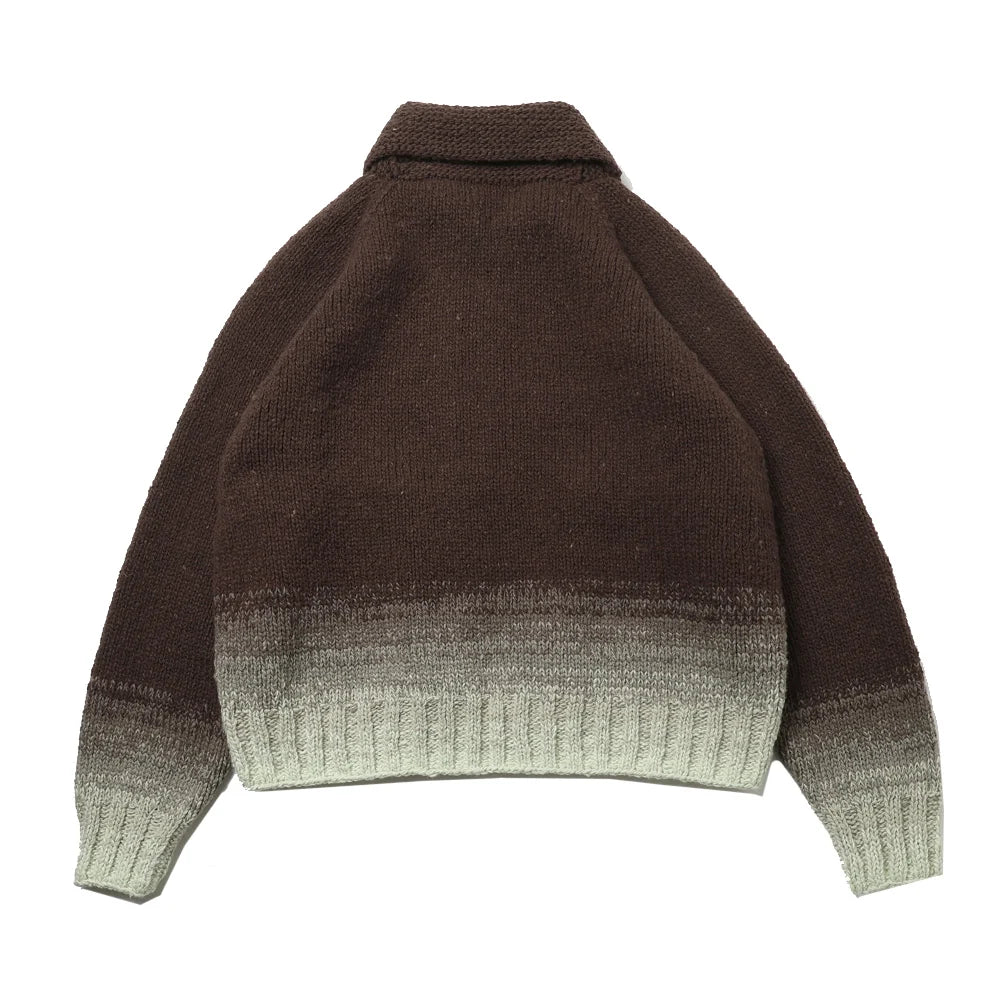 AURALEE 26AW WOOL LOW-GAUGE KNIT ZIP COWICHAN