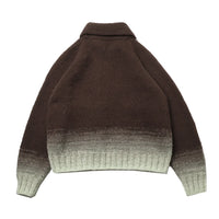 AURALEE 26AW WOOL LOW-GAUGE KNIT ZIP COWICHAN