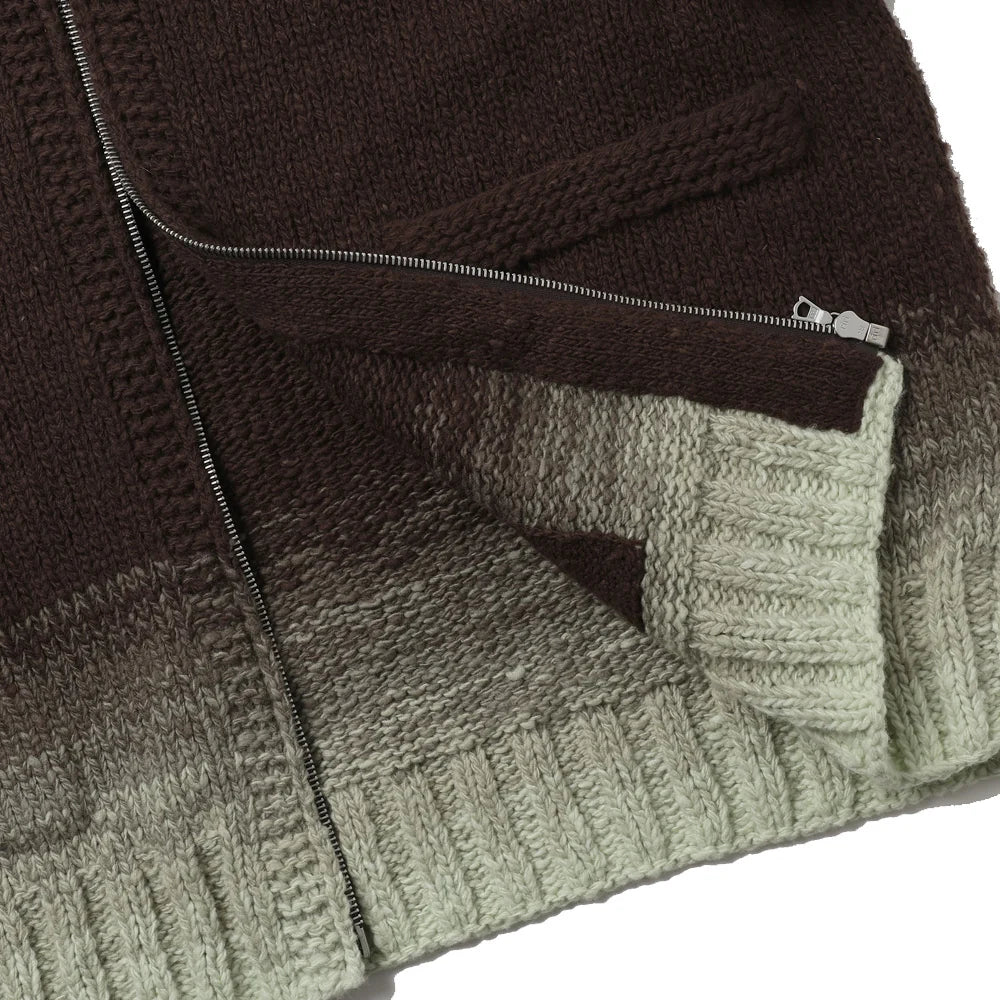 AURALEE 26AW WOOL LOW-GAUGE KNIT ZIP COWICHAN