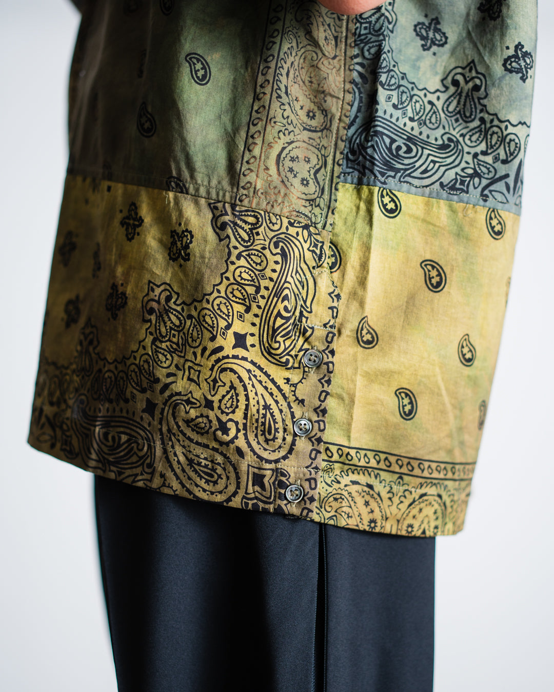 Children of the discordance / BANDANA PATCH WORK SS SHIRT -Sun Fade-