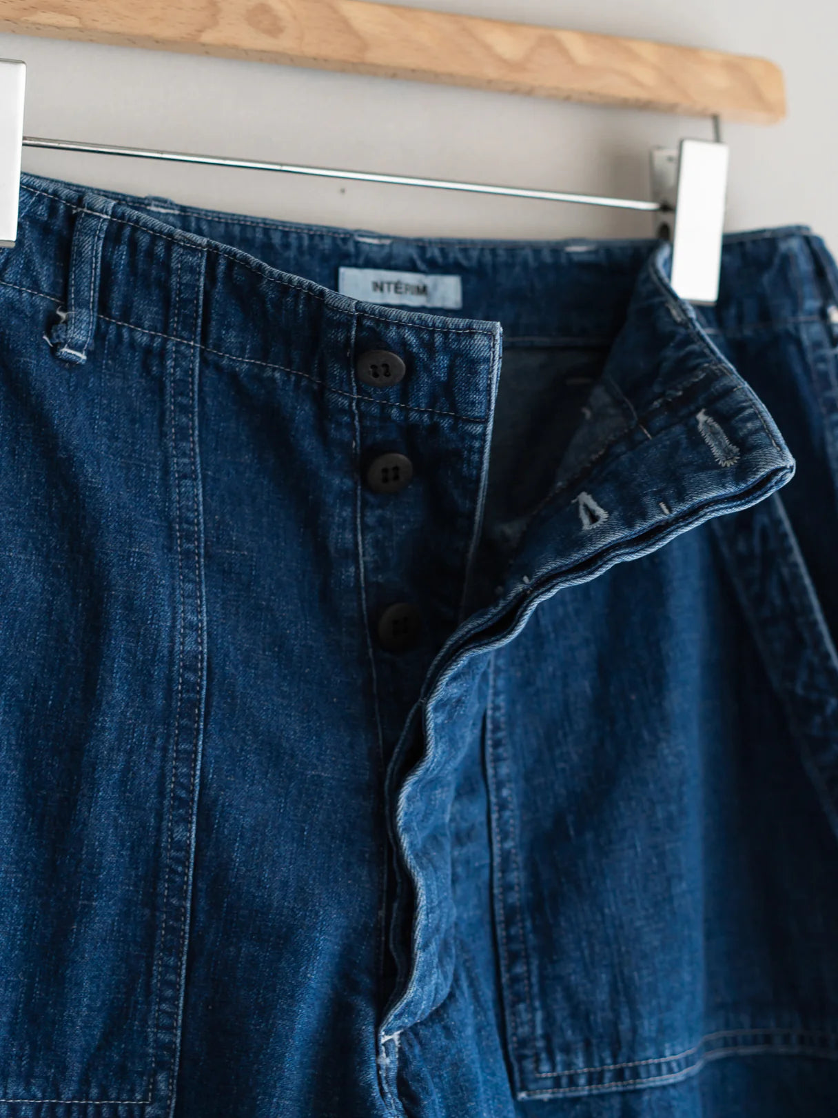 INTERIM 25SS USED SLUB YARN DENIM BAKER PANTS
