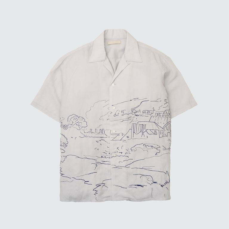 YOKE 25SS Embroidery Open Collar Shirt