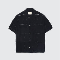 YOKE 25SS Crochet Knit Shirt