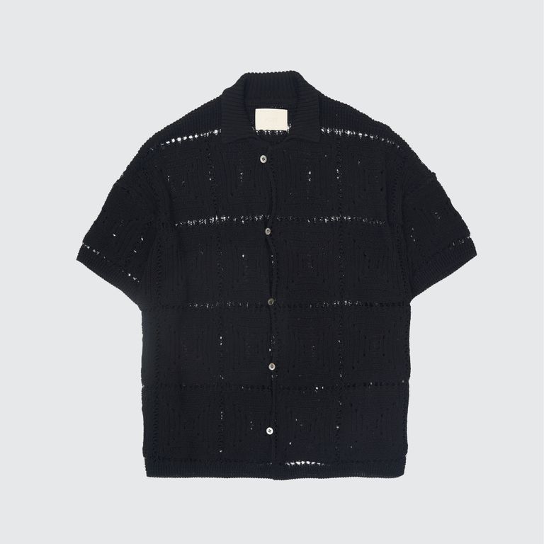 YOKE 25SS Crochet Knit Shirt