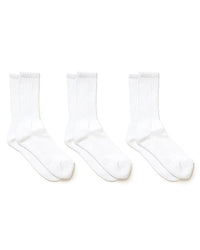 Hobo 24AW 3P PILE CREW SOCKS C/N/PU