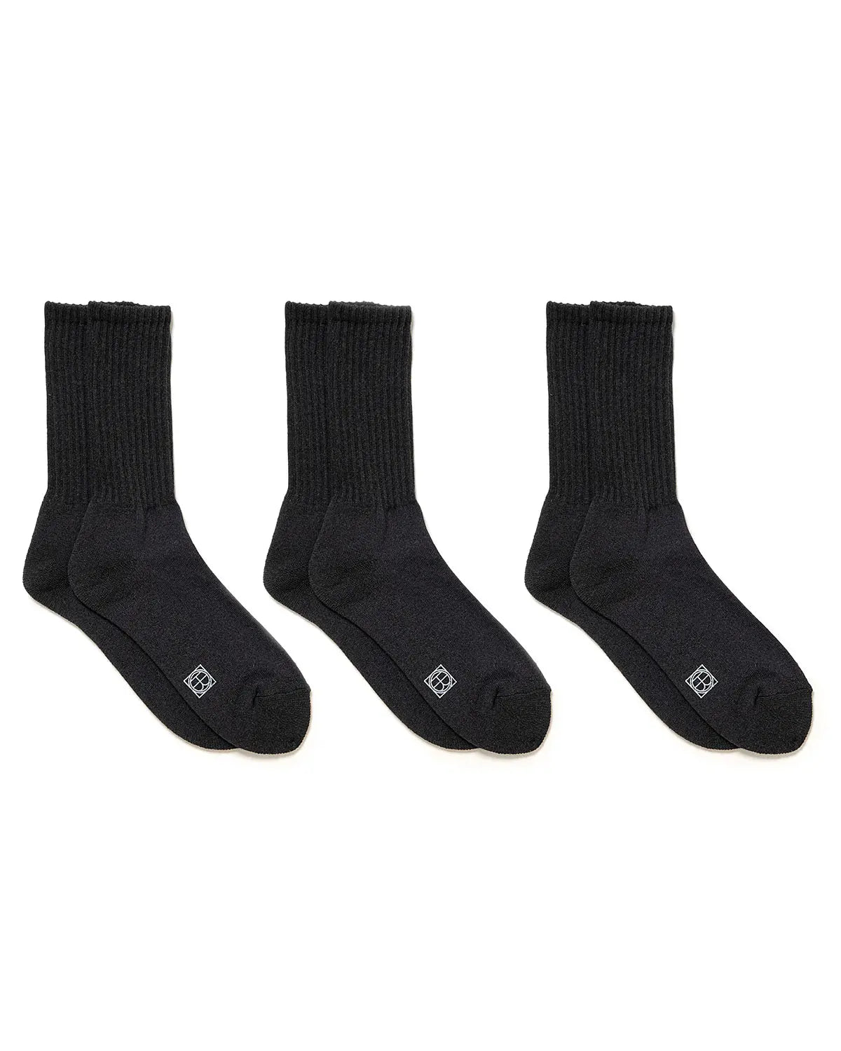 Hobo 24AW 3P PILE CREW SOCKS C/N/PU