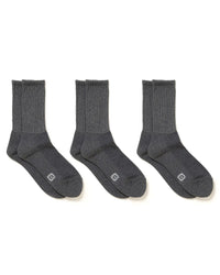 Hobo 24AW 3P PILE CREW SOCKS C/N/PU