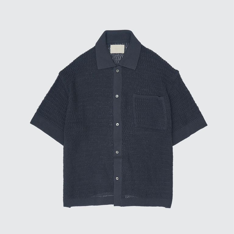 YOKE 25SS Cotton Mesh Knit Shirt