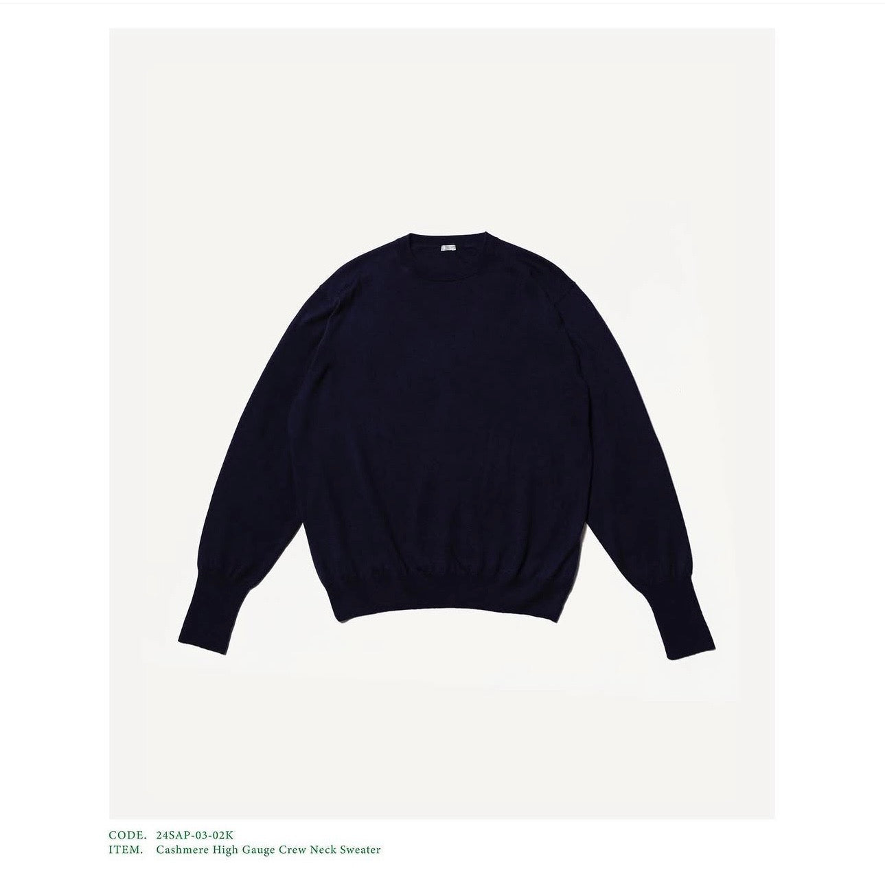 A.PRESSE 24AW Cashmere High Gauge Crew Neck Sweater