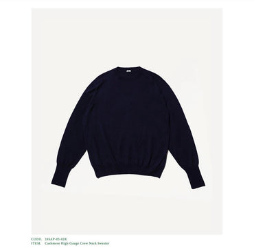 A.PRESSE 24AW Cashmere High Gauge Crew Neck Sweater