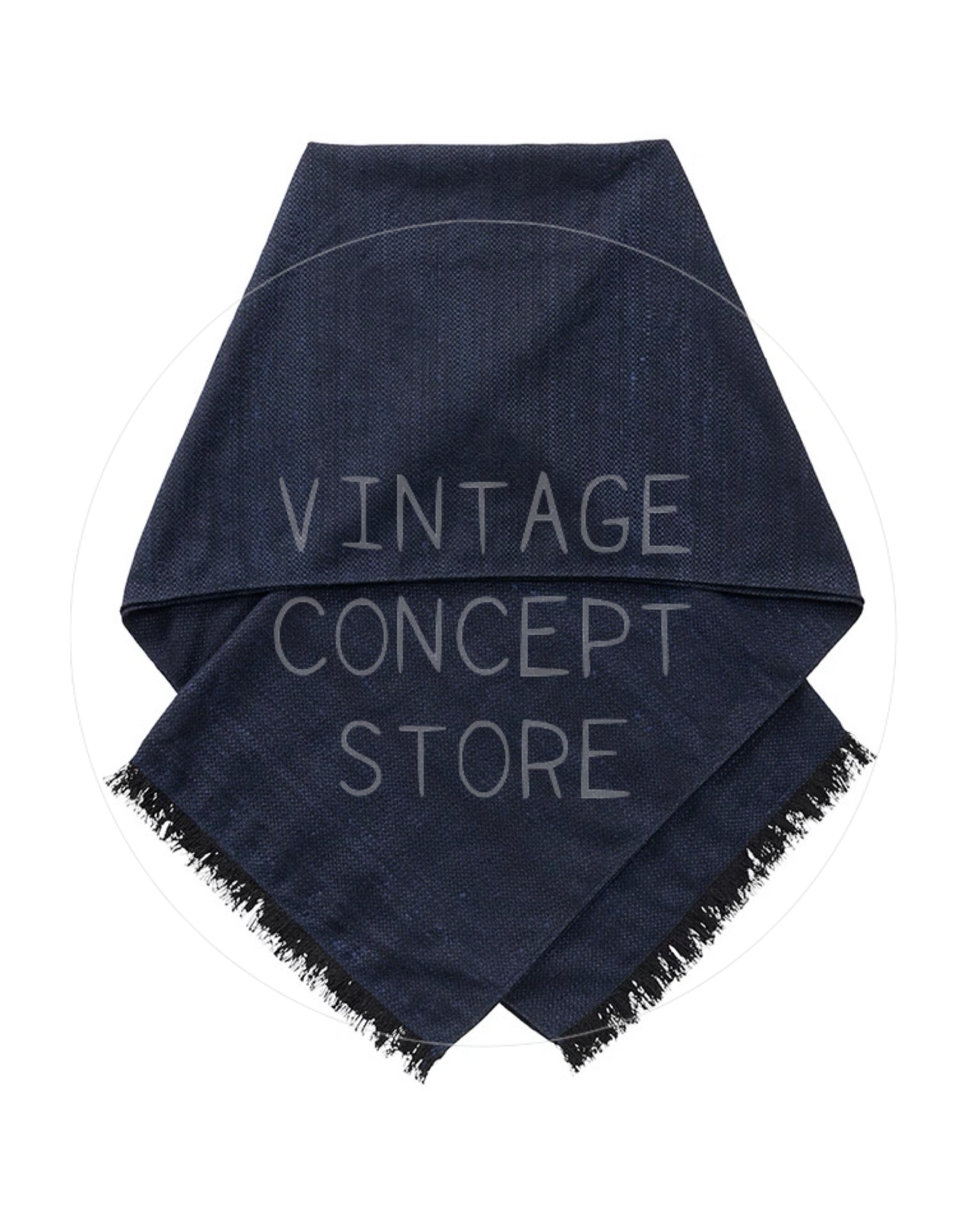 【美品】visvim SILK SCARF シルクスカーフ　NAVY ネイビー 美品】visvim SILK SCARF シルクスカーフ NAVY ネイビー