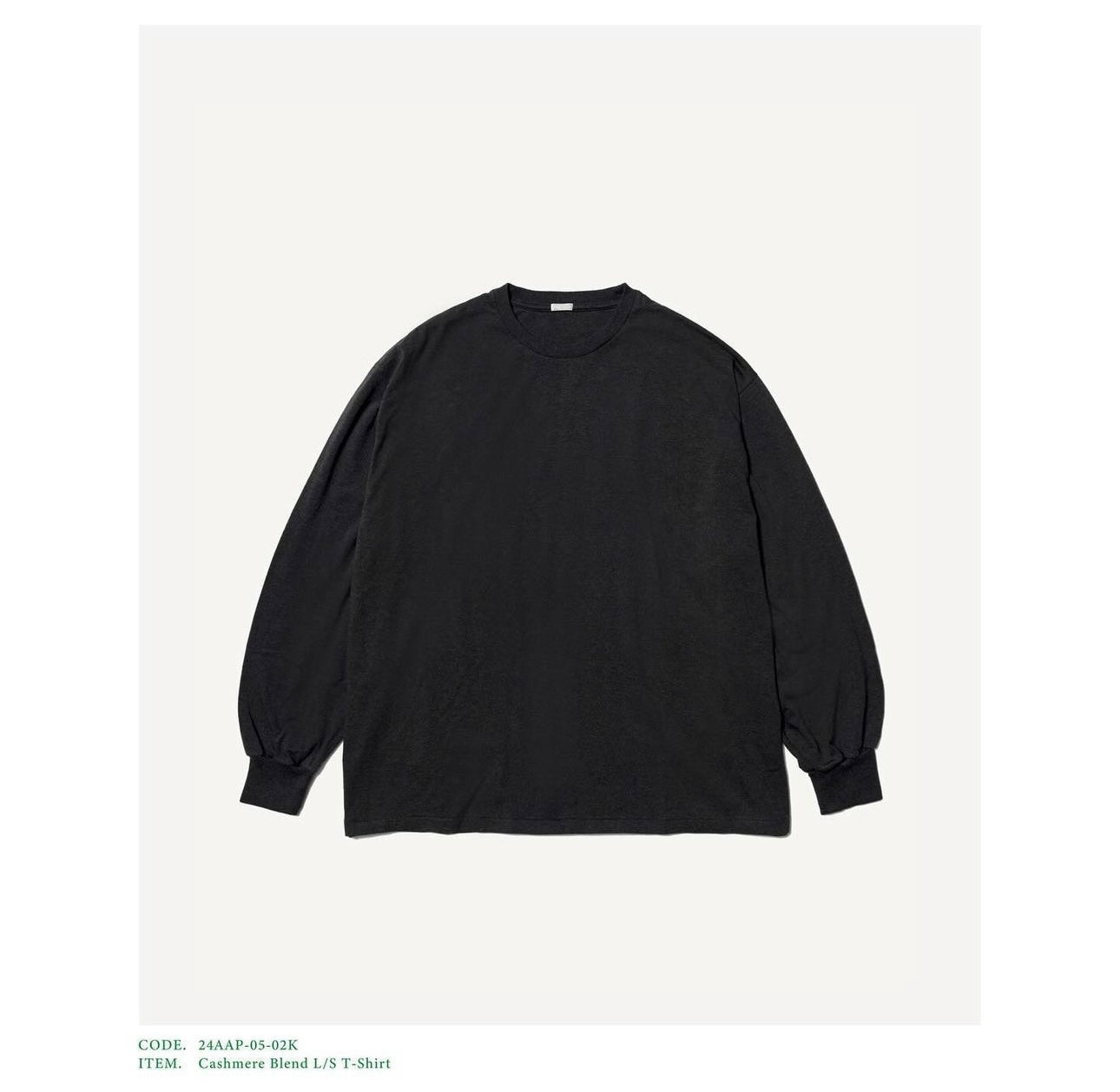 A.PRESSE 24AW Cashmere Blend L/S T-Shirt