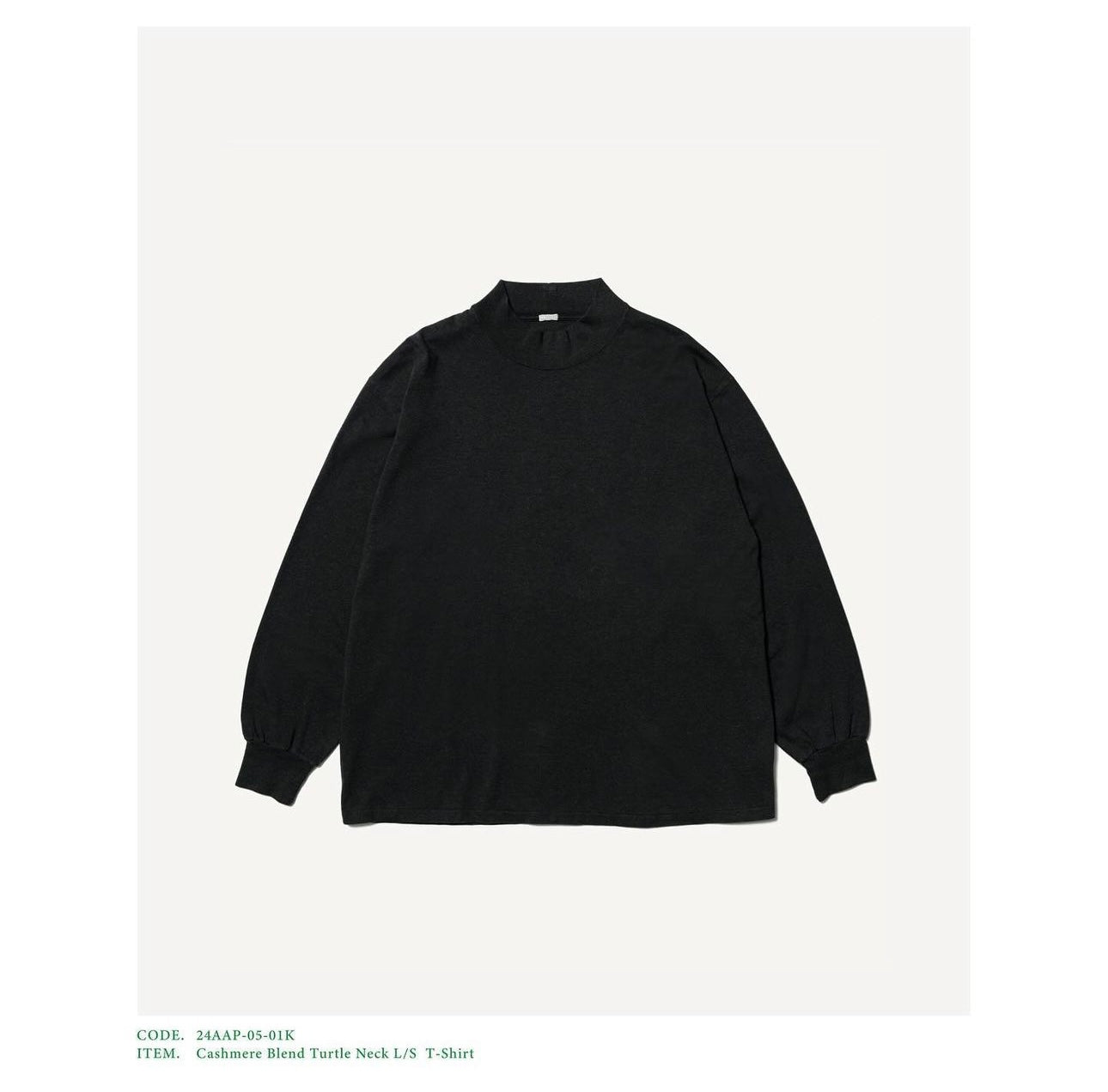 A.PRESSE 24AW Cashmere Blend Turtle Neck L/S T-Shirt