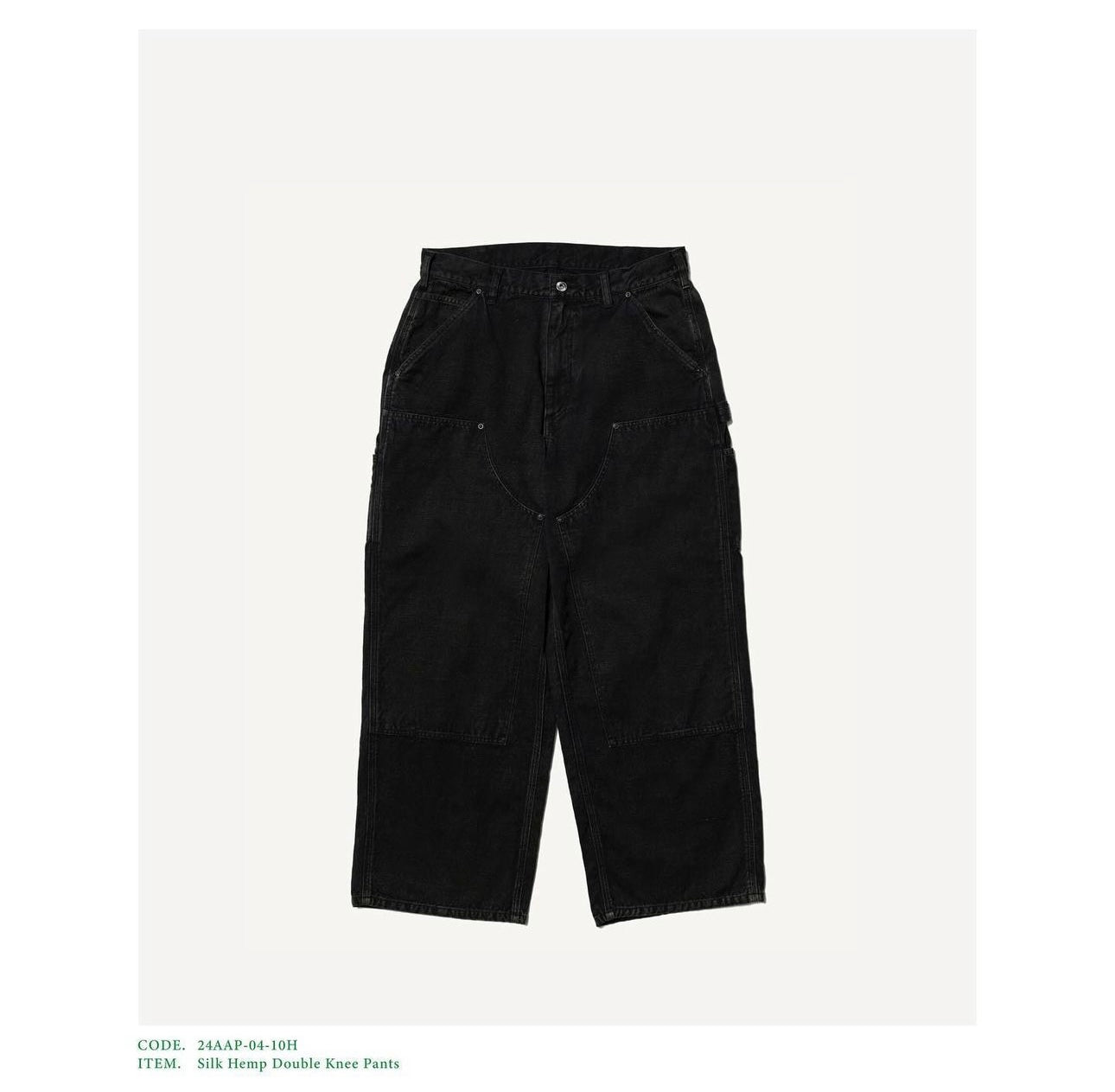 A.PRESSE 24AW Silk Hemp Double Knee Pants