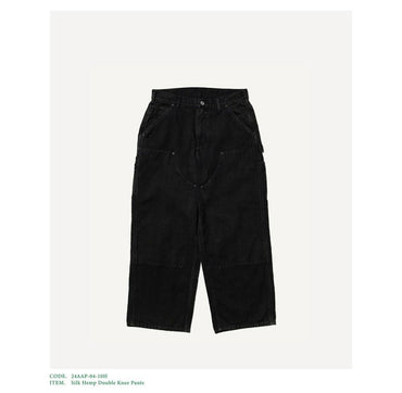 A.PRESSE 24AW Silk Hemp Double Knee Pants