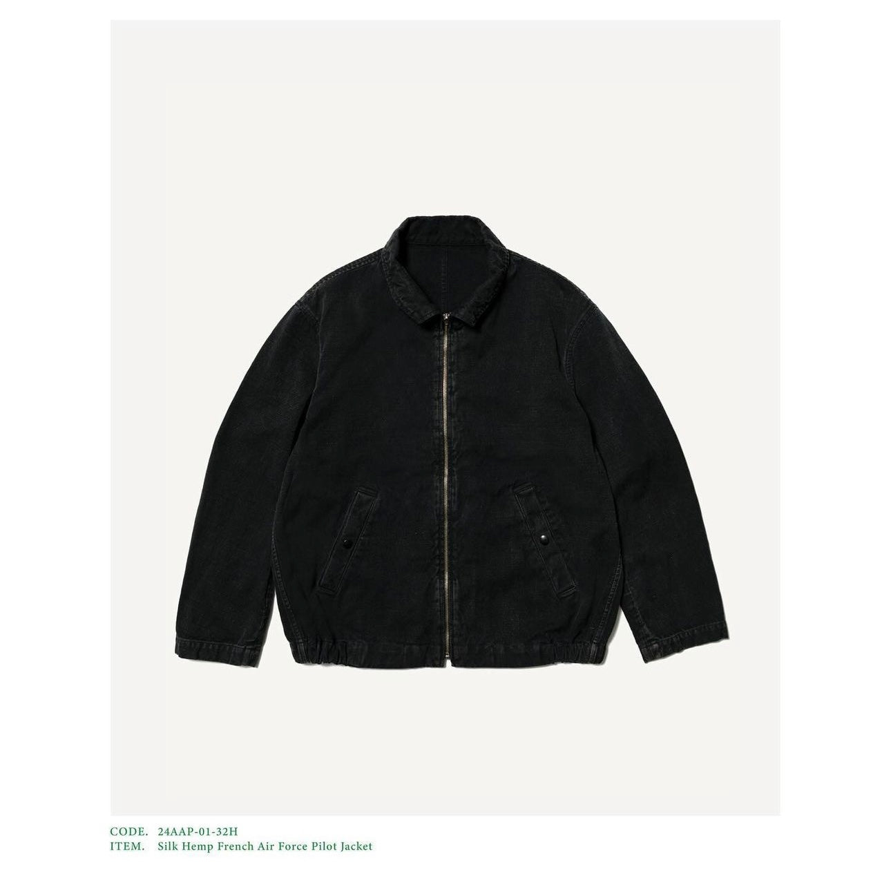 A.PRESSE 24AW Silk Hemp French Air Force Pilot Jacket