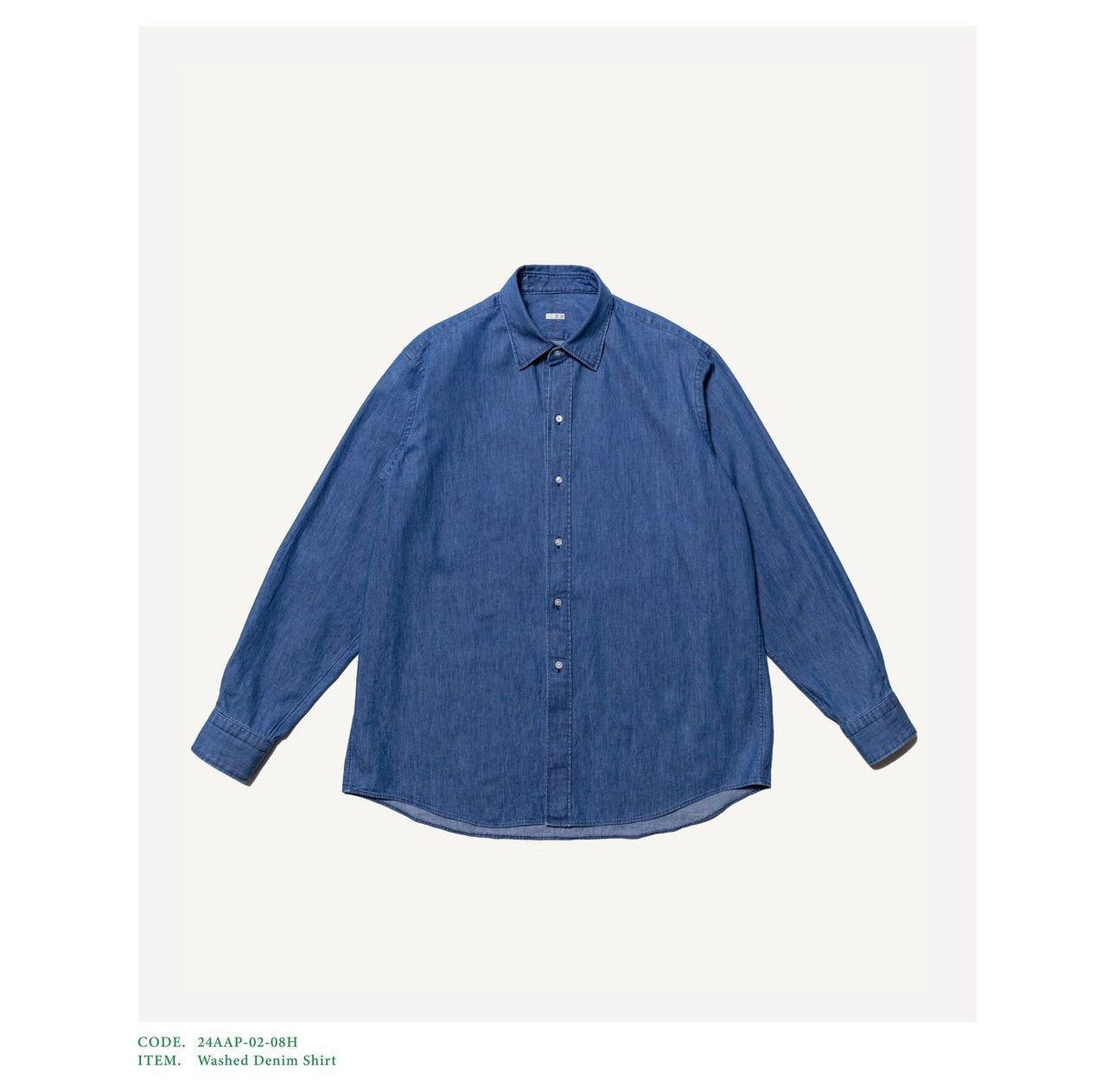 A.PRESSE 24AW Washed Denim Shirt