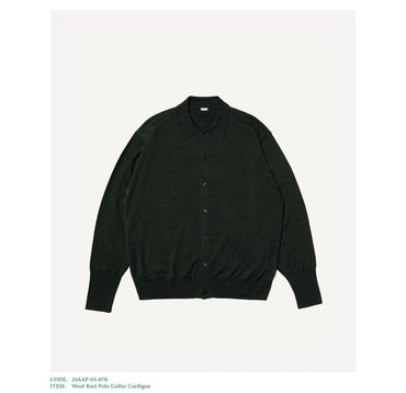 A.PRESSE 24AW Wool Knit Polo Collar Cardigan