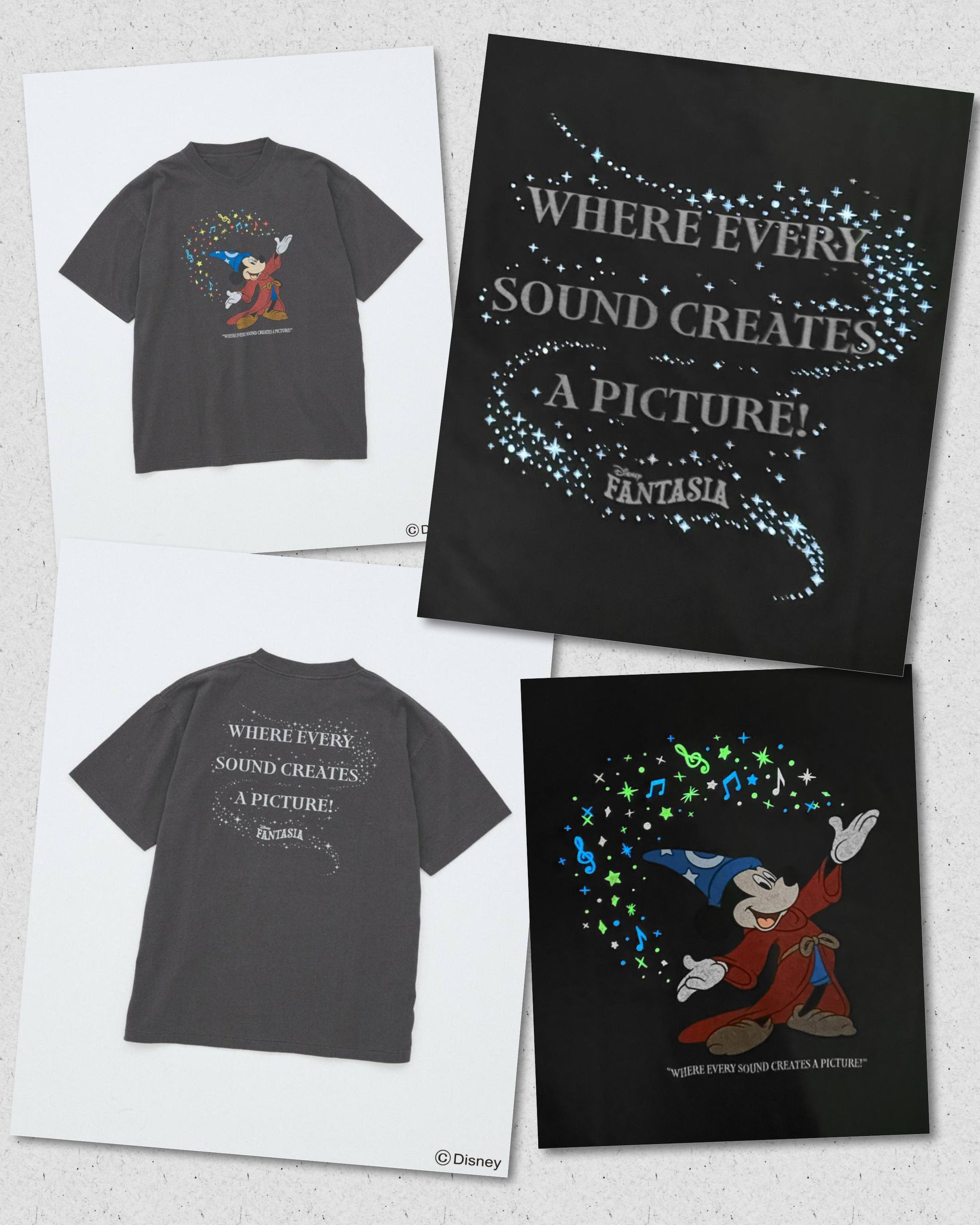 MICKEY MOUSE FANTASIA “蓄光” PRINT T