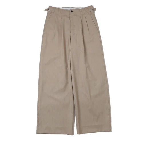 marka 25SS TWO TUCK MILITARY TROUSERS WOOL TROPICAL MELANGE