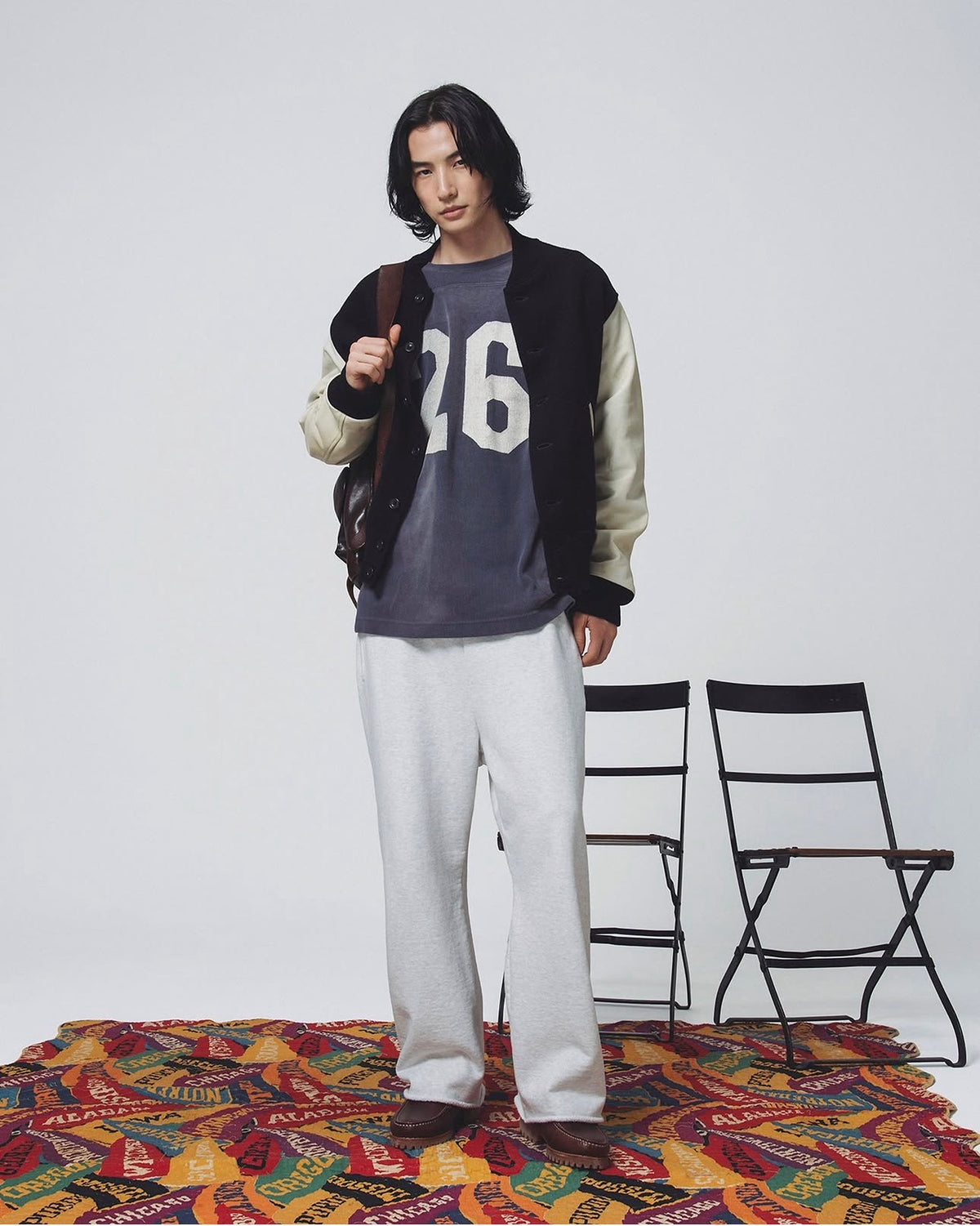 BOWWOW 26AW BUTTON STADIUM JACKET
