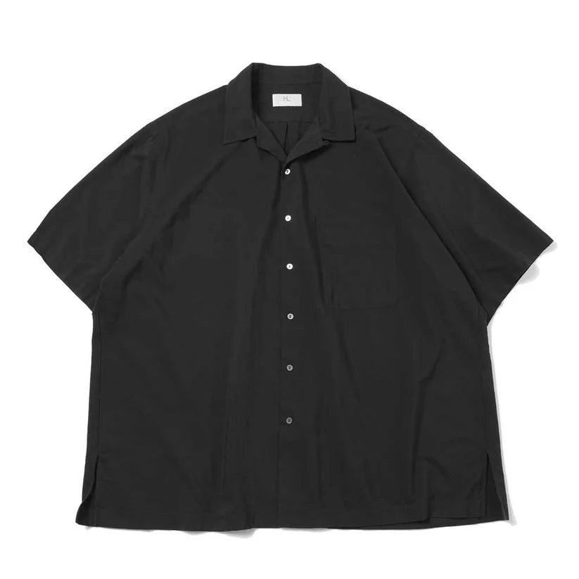 HERILL 26SS Silk Cotton Nep Open Collar Shirts