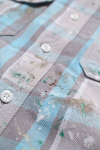 BOWWOW 25AW PAINTER'S PAINT STAINED FLANNEL SHIRT