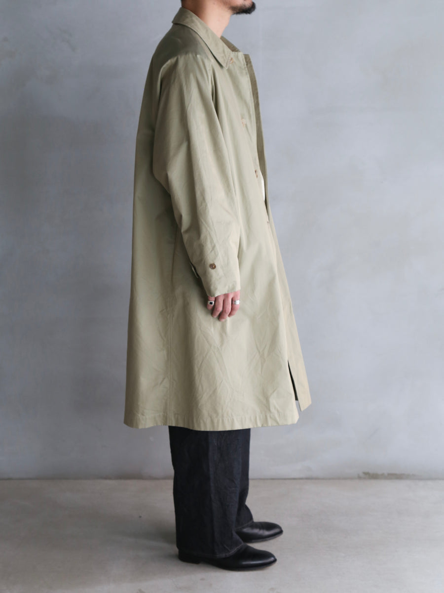 blurhms 26SS Cotton Gabardine Balmacaan Coat