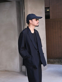 blurhms 26SS Silk-Wo-Co Peaked Lapel Cardigan Jacket