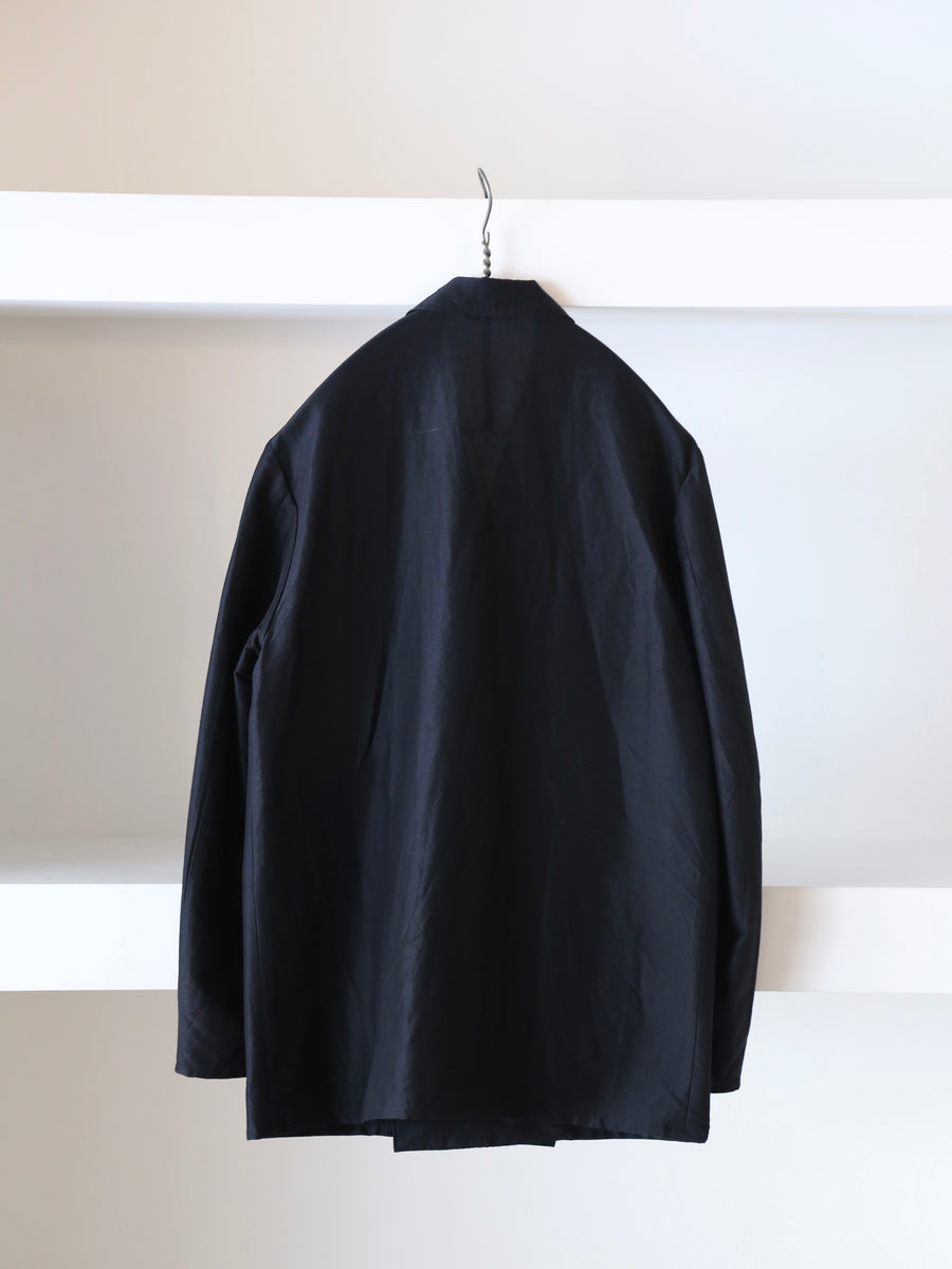 blurhms 26SS Silk-Wo-Co Peaked Lapel Cardigan Jacket