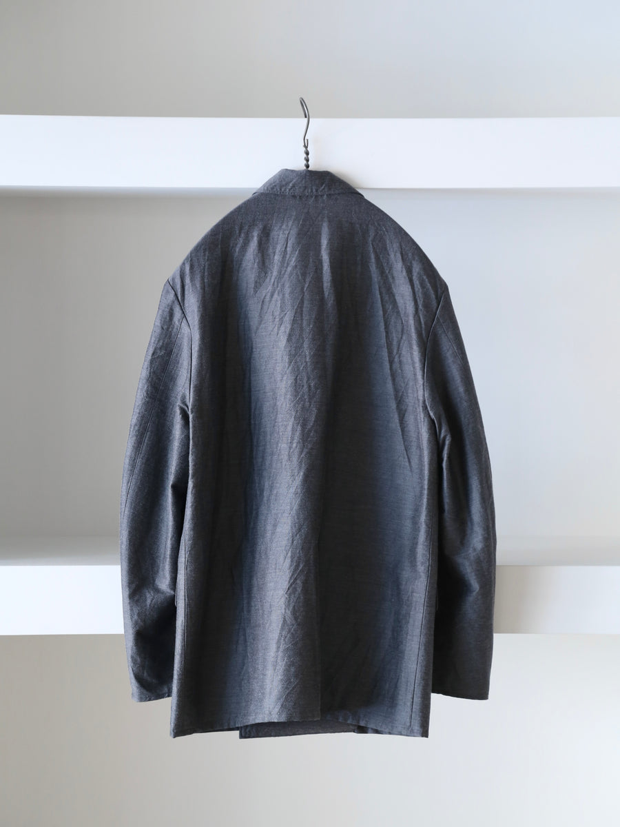blurhms 26SS Silk-Wo-Co Peaked Lapel Cardigan Jacket