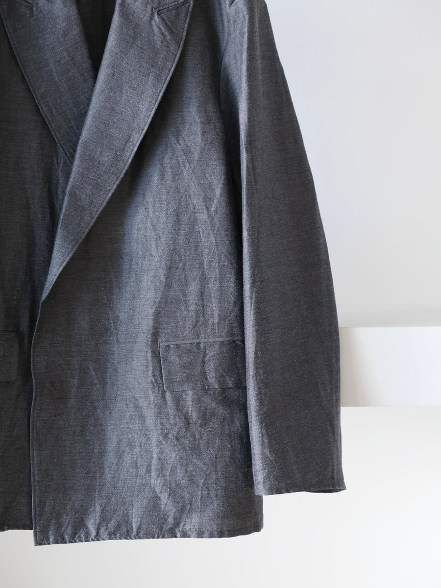 blurhms 26SS Silk-Wo-Co Peaked Lapel Cardigan Jacket