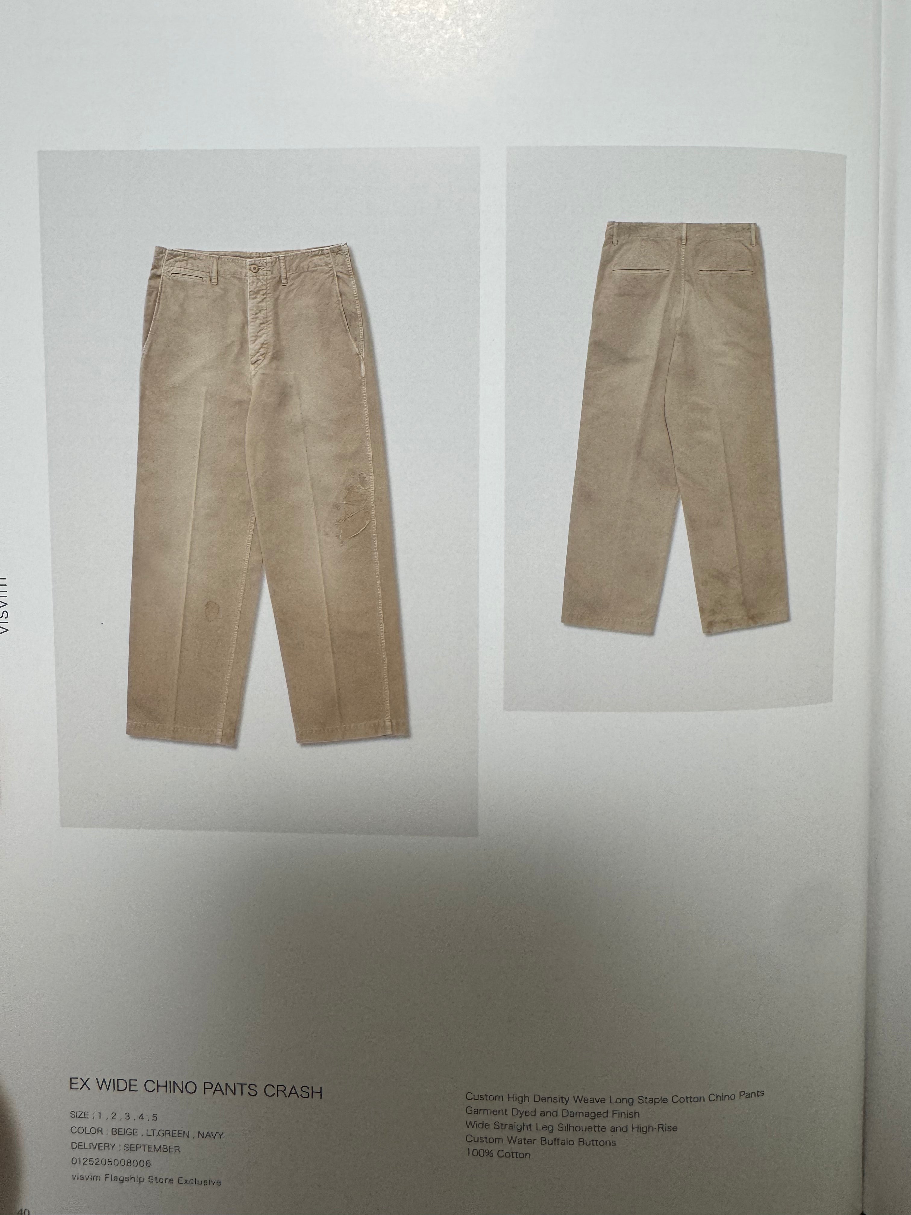visvim 25AW EX WIDE CHINO PANTS CRASH