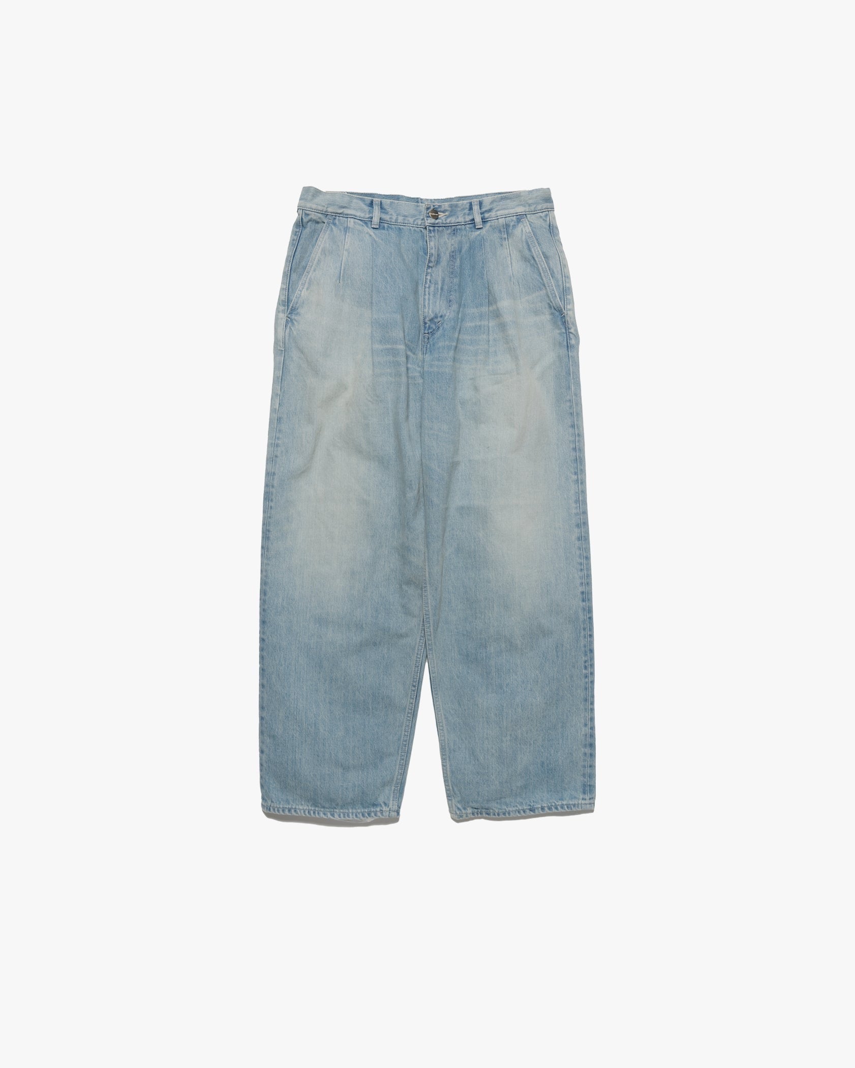 Graphpaper / Selvage Denim Two Tuck Pants -LIGHT FADE-