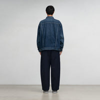 Graphpaper / Selvage Denim Trucker Jacket-DARK FADE-