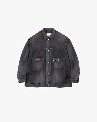 Graphpaper / Selvage Denim Jacket-DARK FADE-