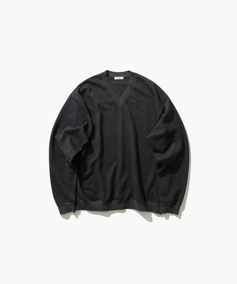 ATON 26AW COTTON CASHMERE JACQUARD | V-NECK SWEATER