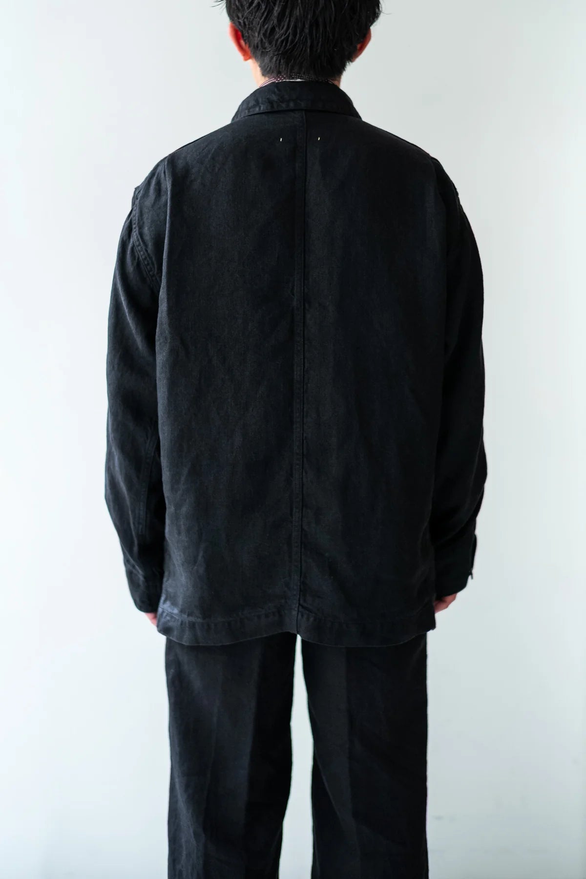cantate 26AW Washed Linen Denim Chore Blouson