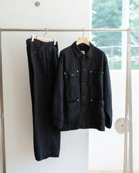 cantate 26AW Washed Linen Denim Chore Blouson