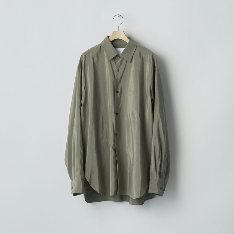 ssstein 25AW Silk/Nylon Oversized Down Pat Shirt