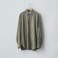 ssstein 25AW Silk/Nylon Oversized Down Pat Shirt
