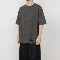 marka 25SS CREW NECK DAMADED TEE ORGANIC COTTON