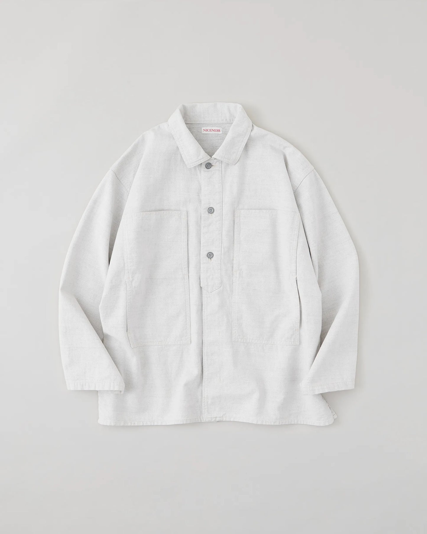 NICENESS 25AW M.COXON / Distressed Snow Denim Jacket