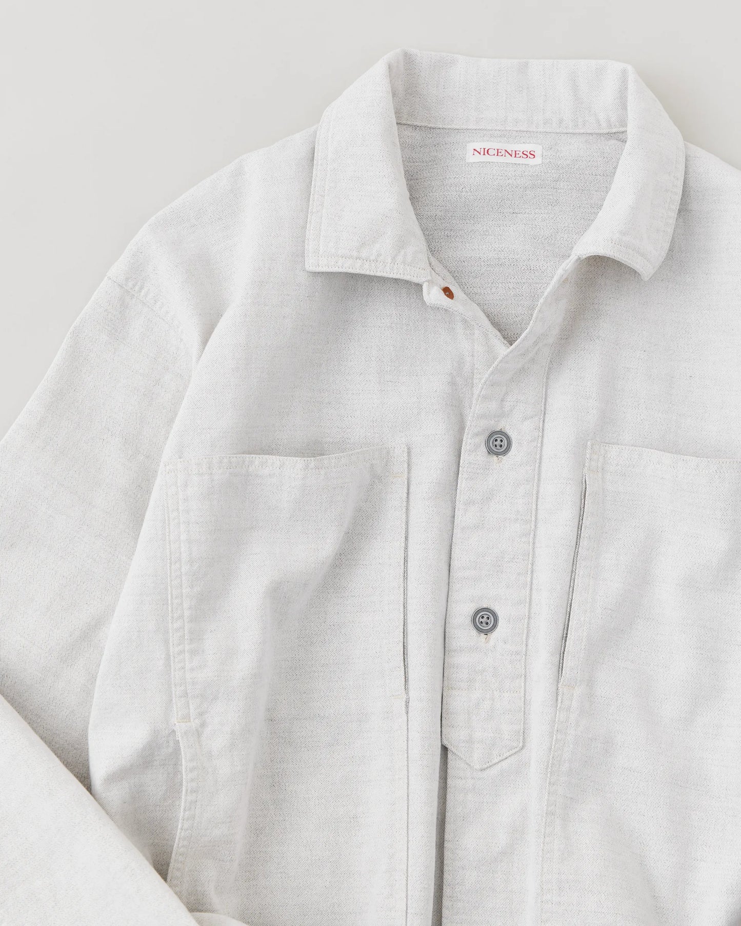 NICENESS 25AW M.COXON / Distressed Snow Denim Jacket