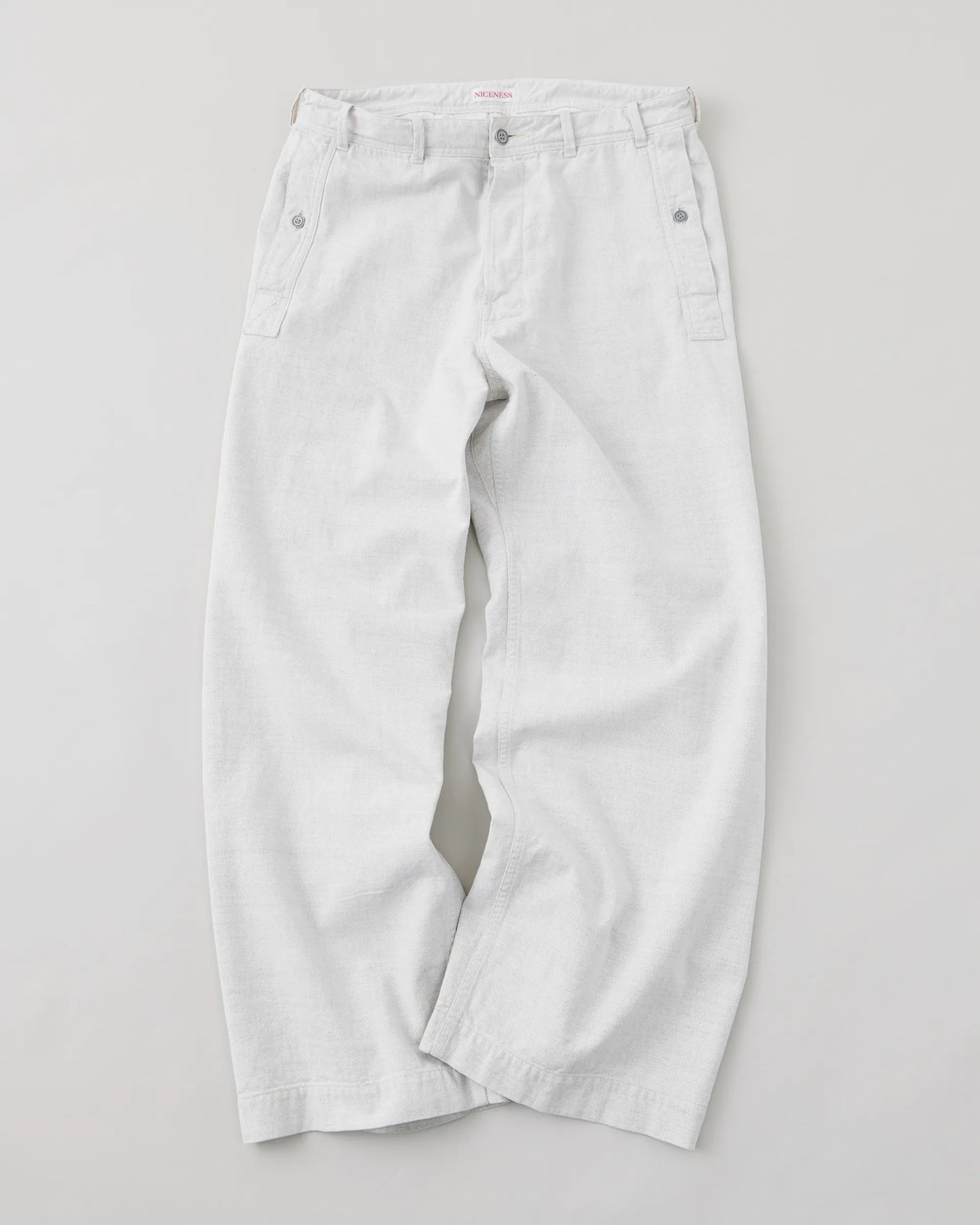 NICENESS 25AW M.MARR / Distressed Snow Denim Trousers