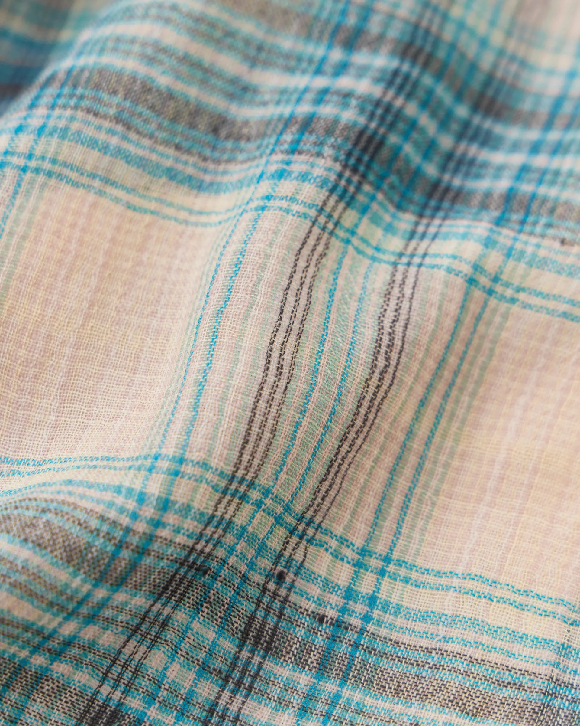 NICENESS 25AW THOM / Multicolor Ombre Open-Collar Shirt NICENESS 25AW THOM / Multicolor Ombre Open-Collar Shirt