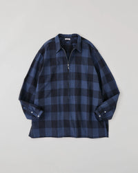NICENESS 25AW LUCA / Deadstock Check Long Zip Pullover Shirt