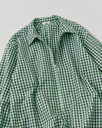 NICENESS 25AW G.LUCA / Deadstock Check Long Zip Pullover Shirt