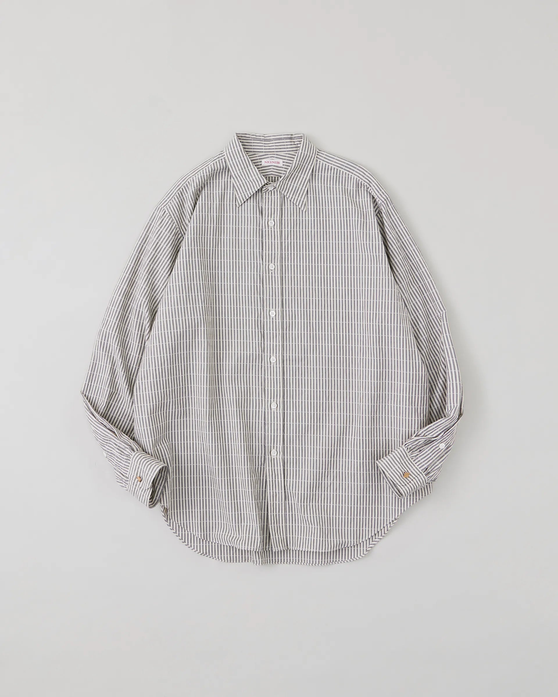 NICENESS 25AW CLEMENT / Dobby Stripe Regular Collar Dress Shirt