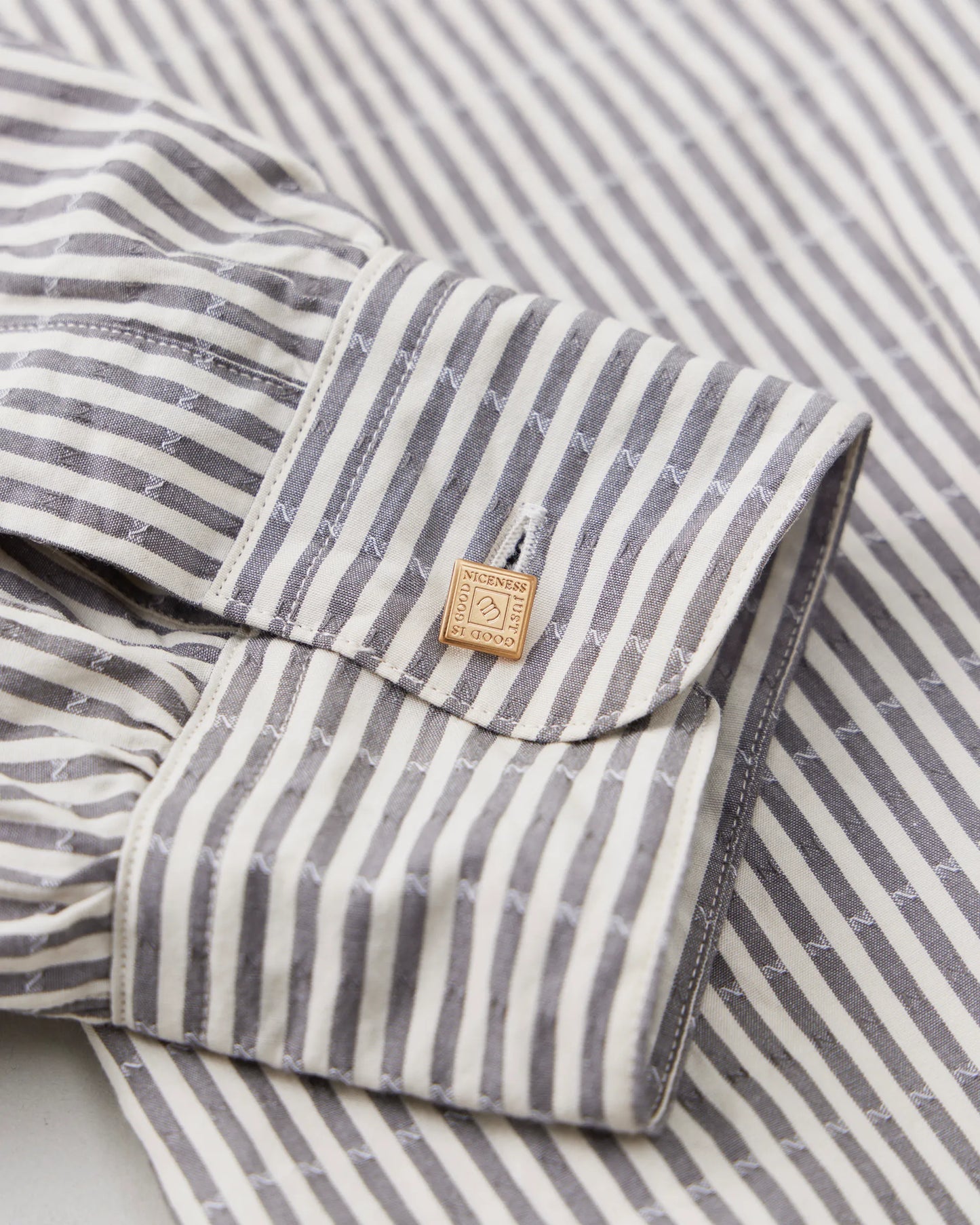 NICENESS 25AW CLEMENT / Dobby Stripe Regular Collar Dress Shirt